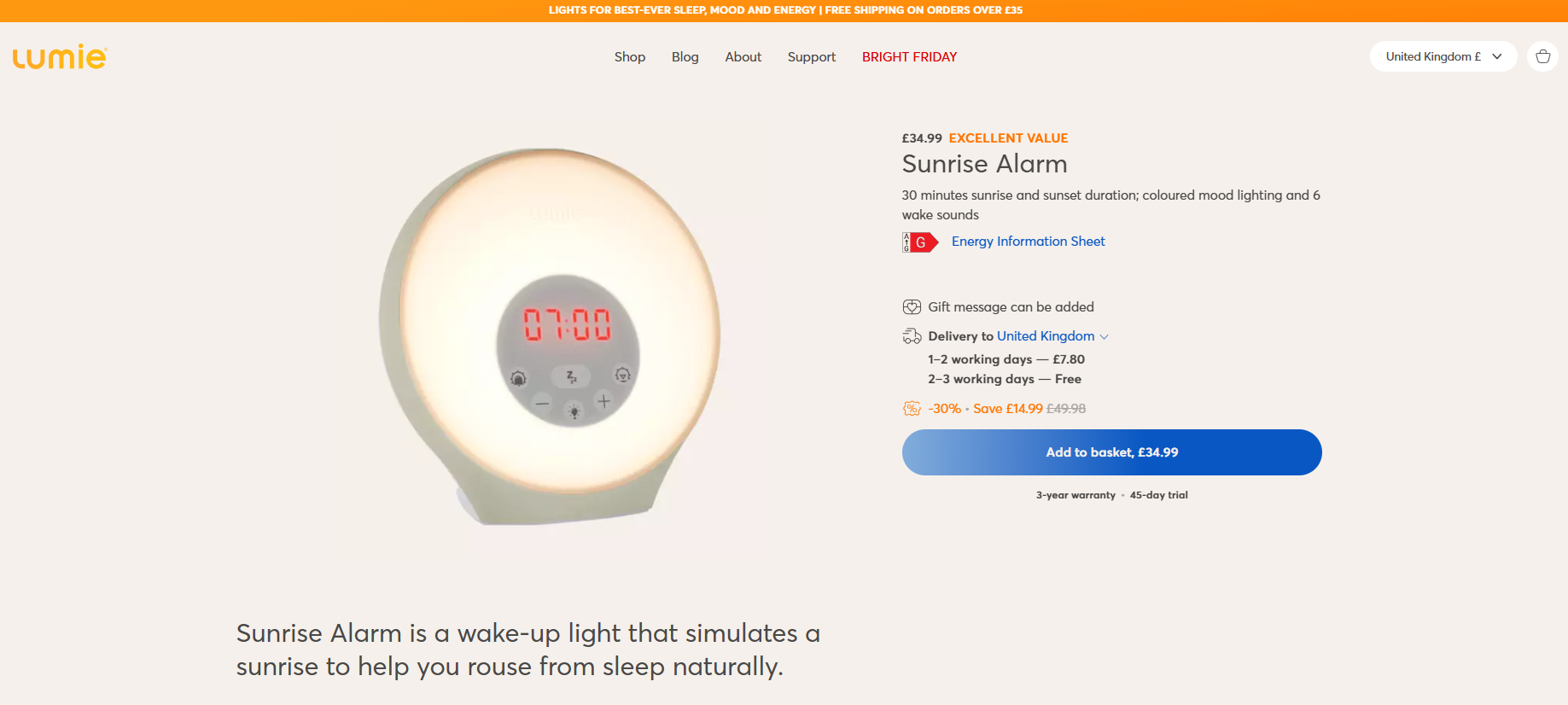 Lumie Sunrise Alarm