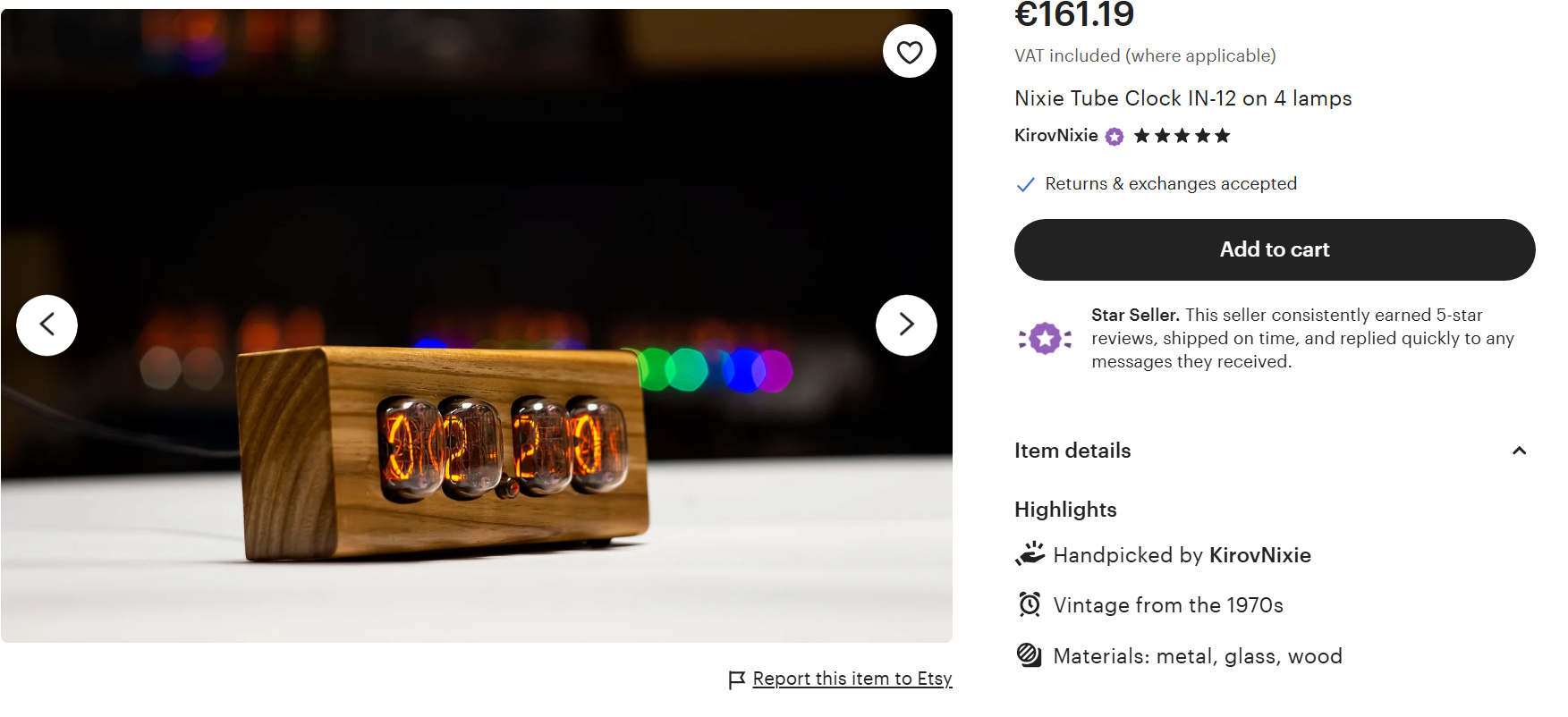 Nixie Tube Clock on 4 IN-12 Tubes