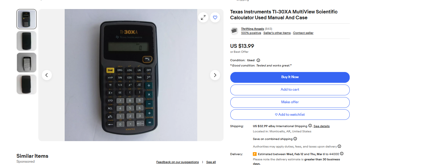 TI-30A MultiView