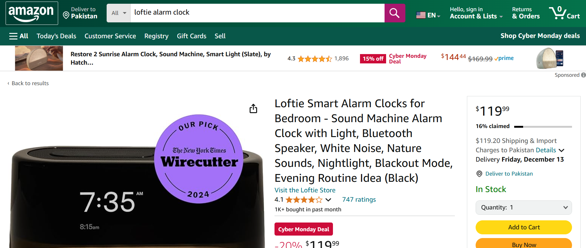 Loftie Smart Alarm Clock