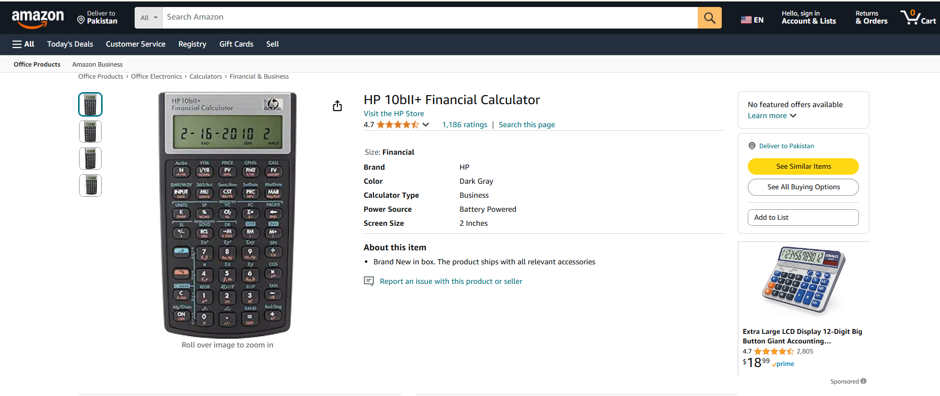 HP 10BII+ Financial Calculator