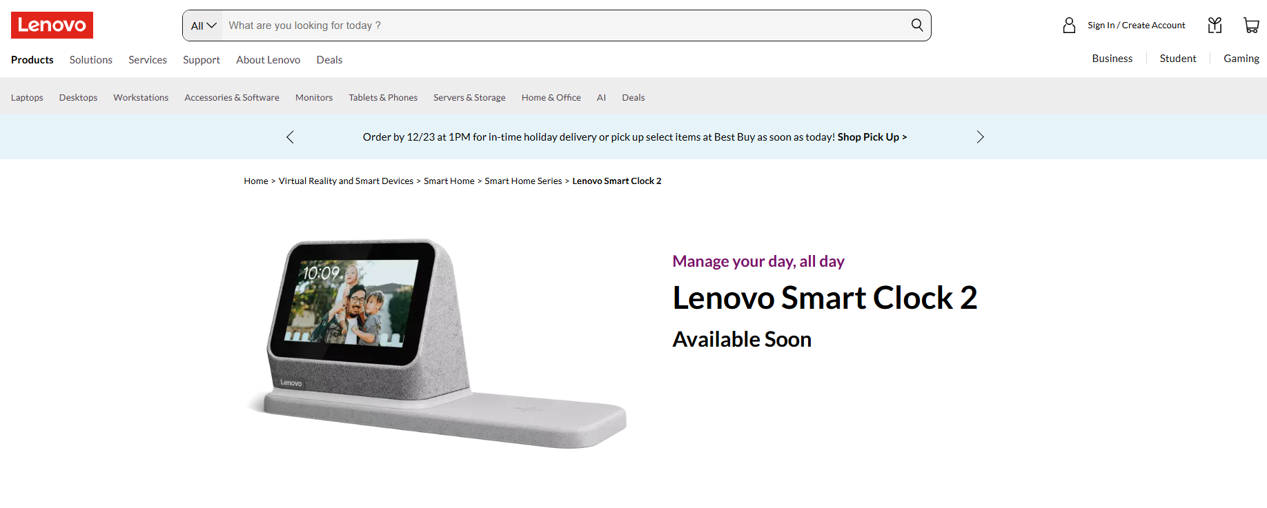 Lenovo Smart Clock 2