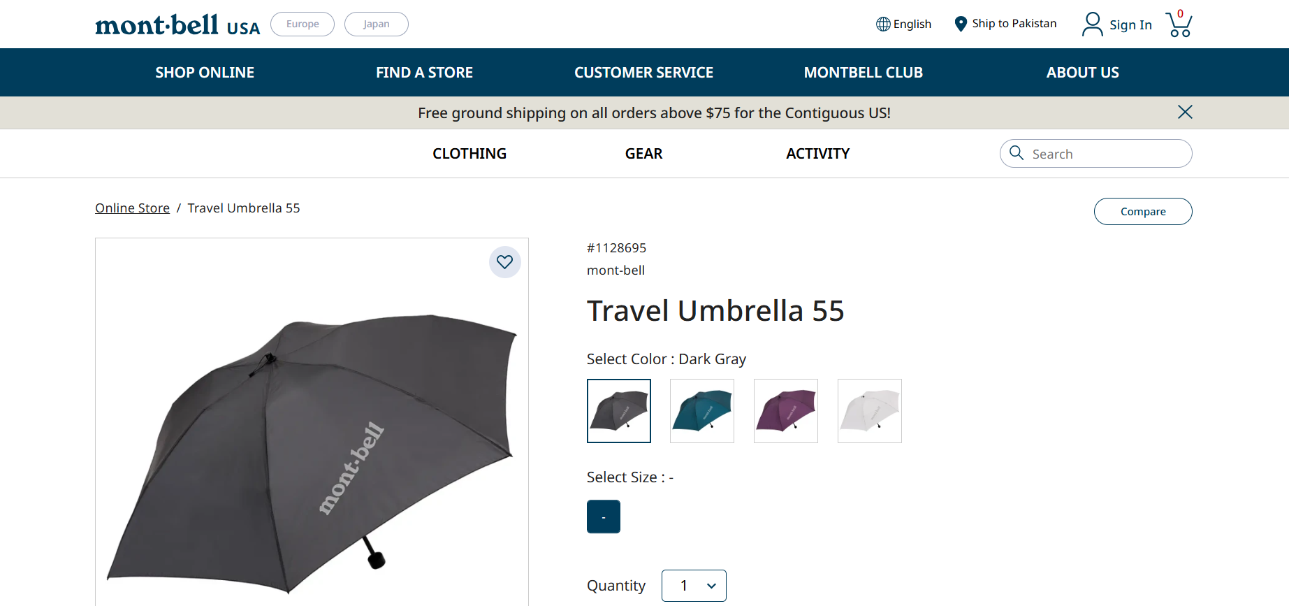 Montbell Travel Umbrella