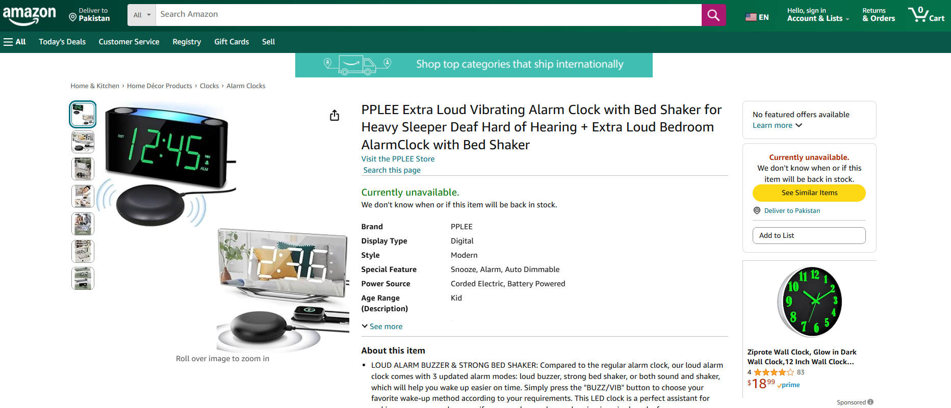 PPLEE Extra Loud Alarm Clock