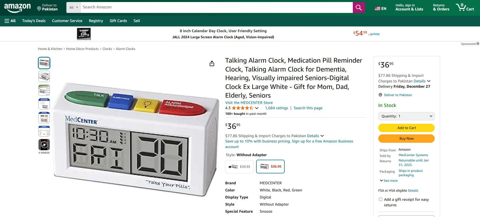 Talking Alarm Clock by MedCenter