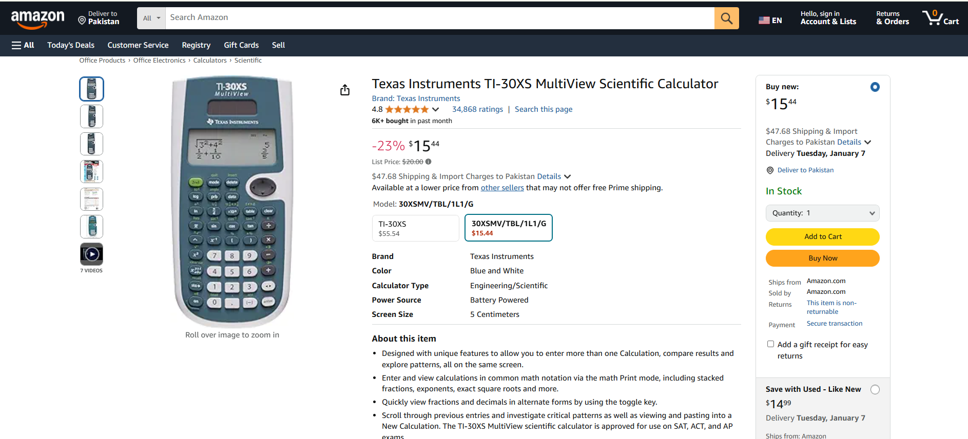 Texas Instruments TI-30XS MultiView