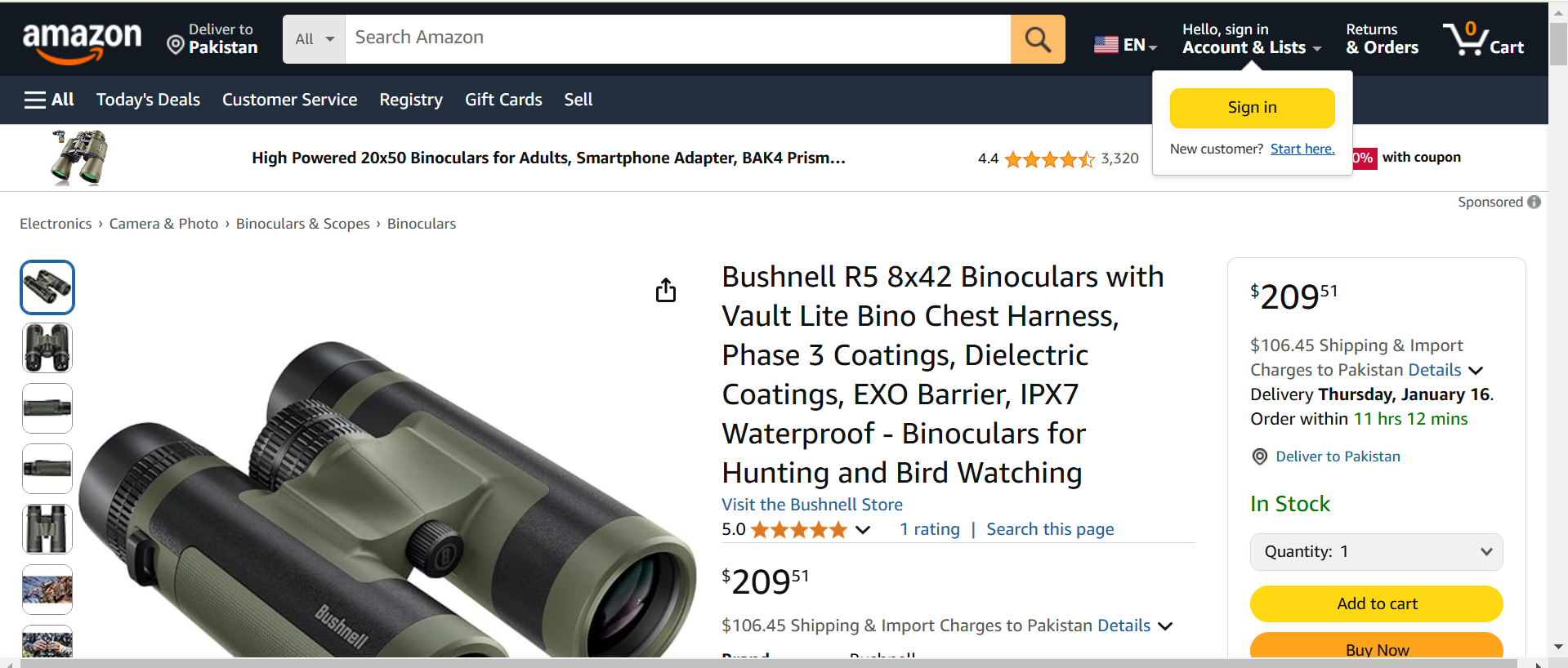 Bushnell R5 8×42