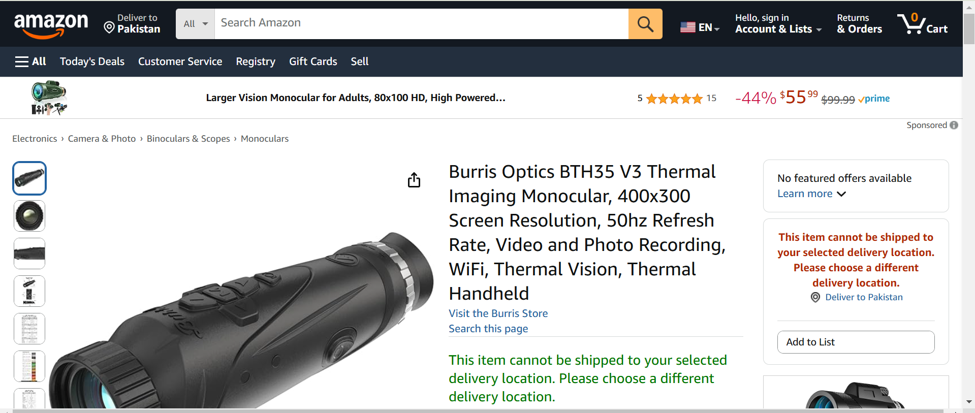 Burris Thermal Handheld Monocular