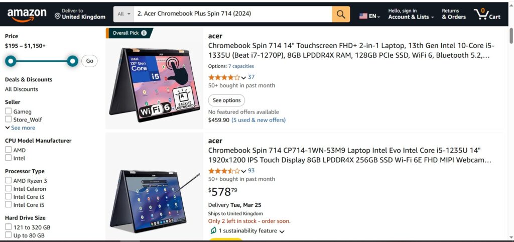 Acer Chromebook Plus Spin 714 (2024)