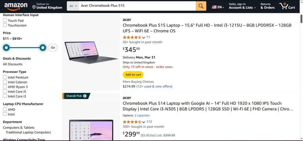 Acer Chromebook Plus 515