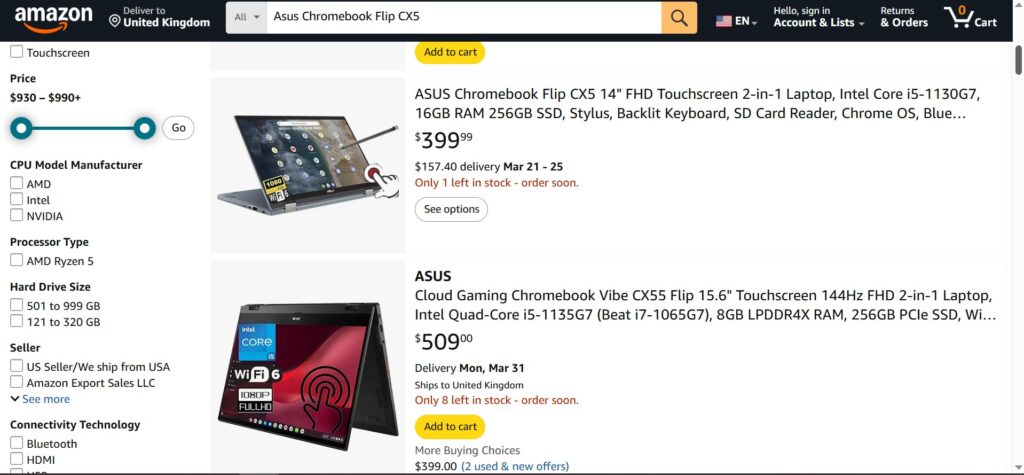 Asus Chromebook Flip CX5