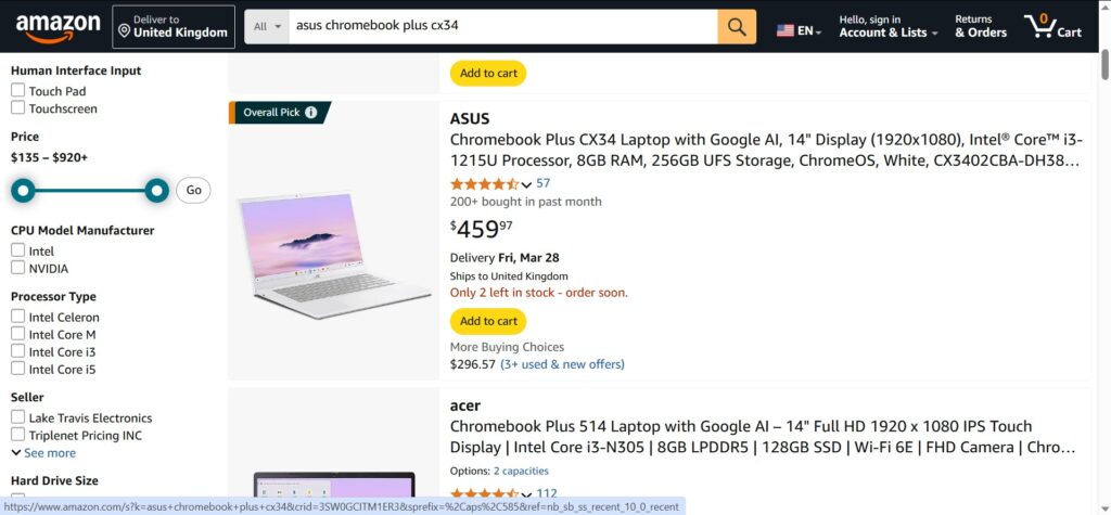 Asus Chromebook Plus CX34
