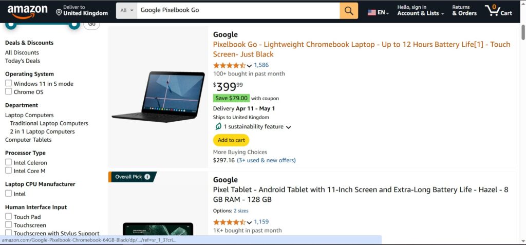 Google Pixelbook Go