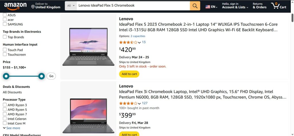Lenovo IdeaPad Flex 5 Chromebook